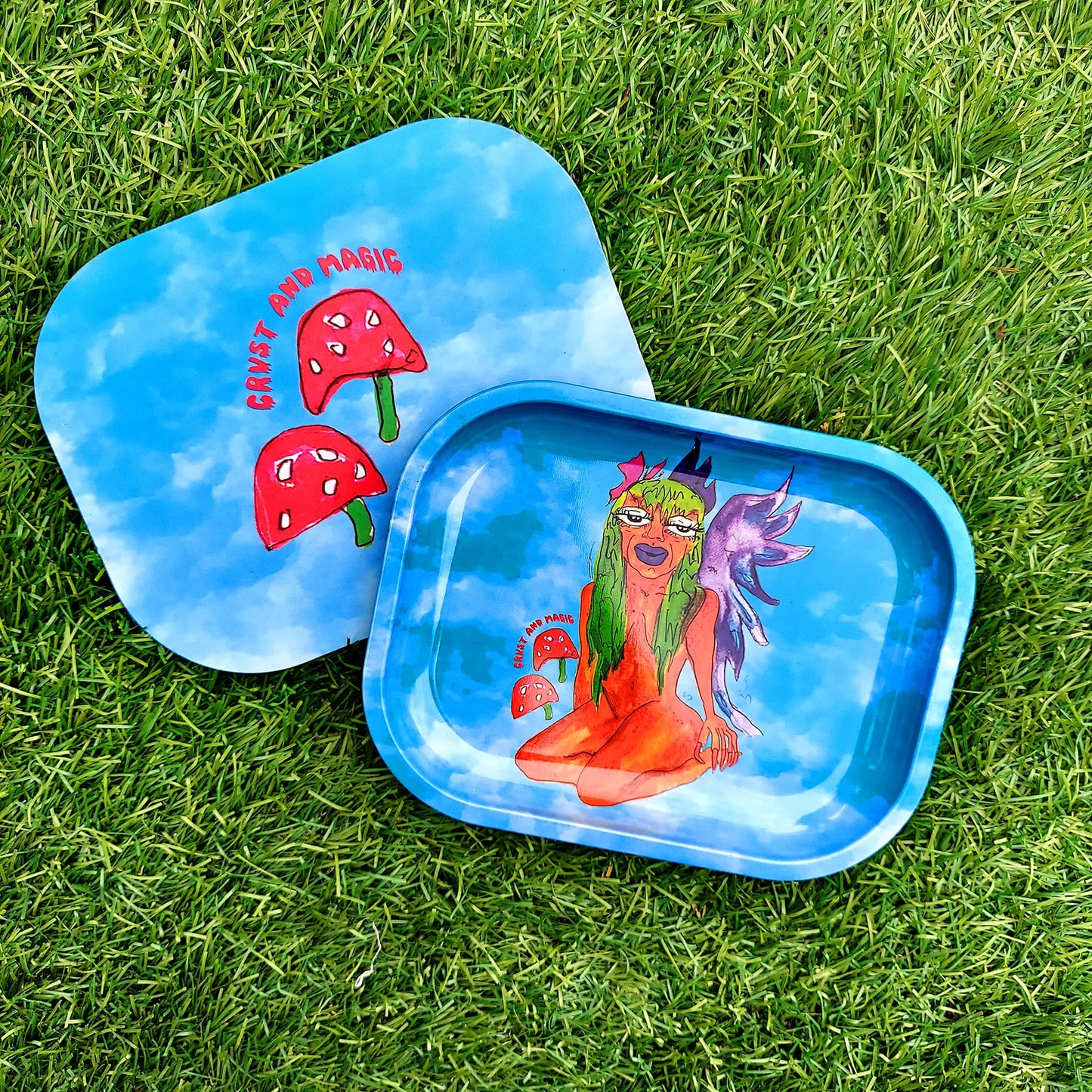 MUSHROOM FAIRY TRAY WITH MAGNETIC LID