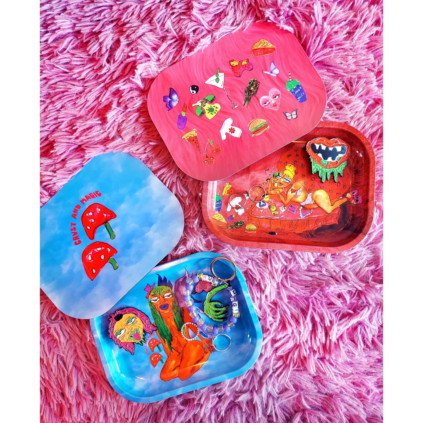 MUSHROOM FAIRY TRAY WITH MAGNETIC LID