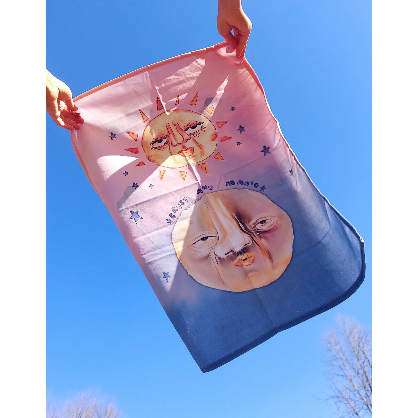 SUN AND MOON TEA TOWEL
