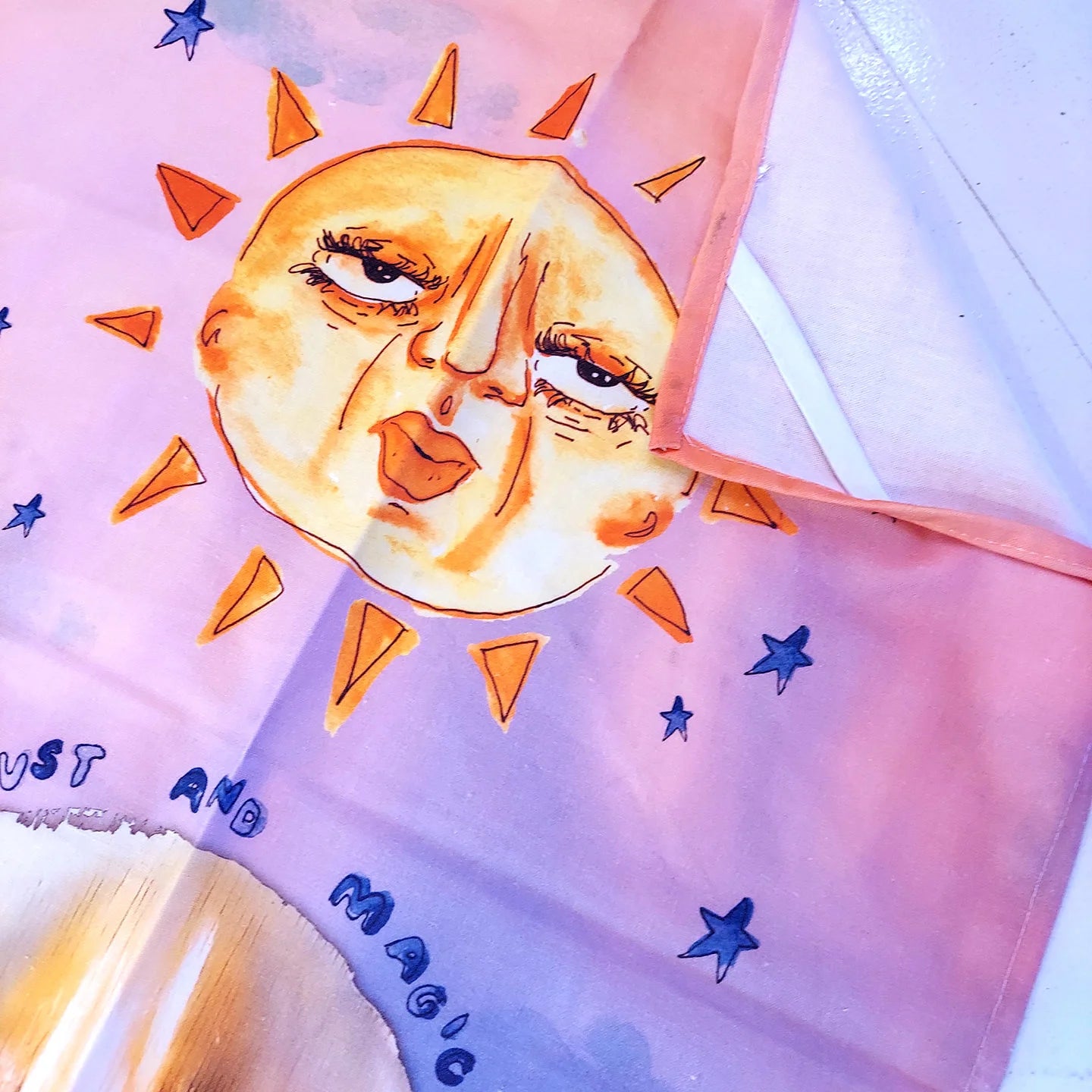 SUN AND MOON TEA TOWEL