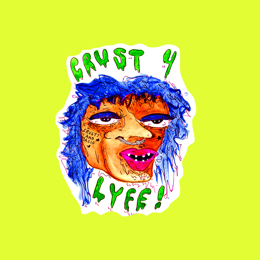 CRUST 4 LYFE STICKER