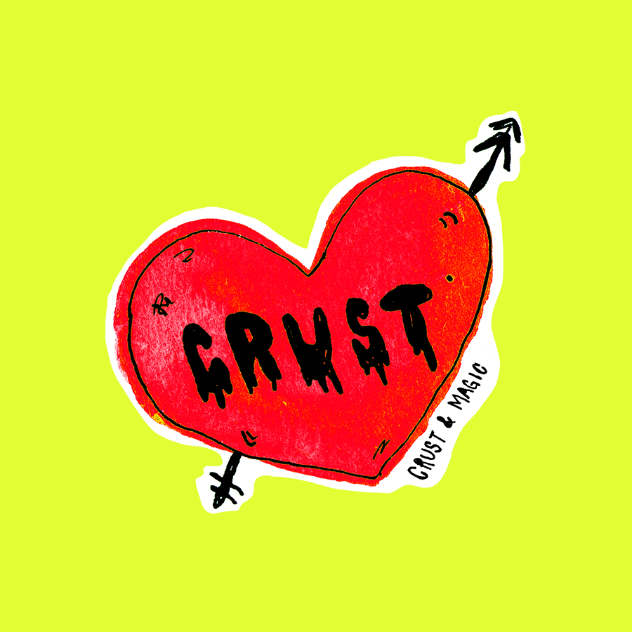CRUST HEART STICKER