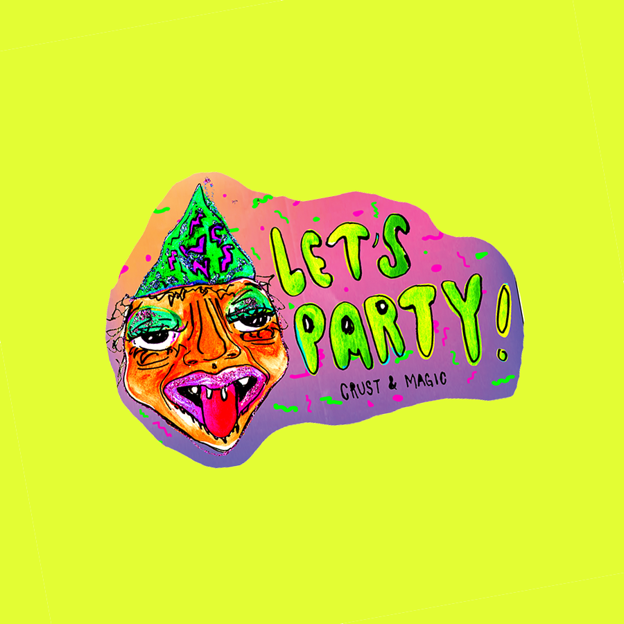 LET'S PARTY STICKER