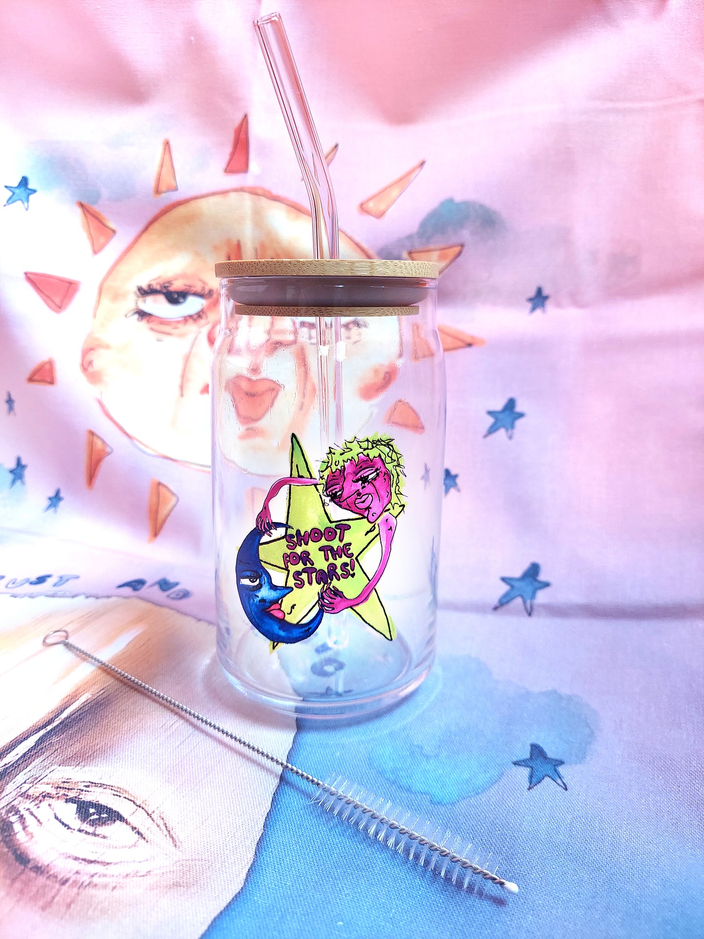 Shoot for the Stars Glass