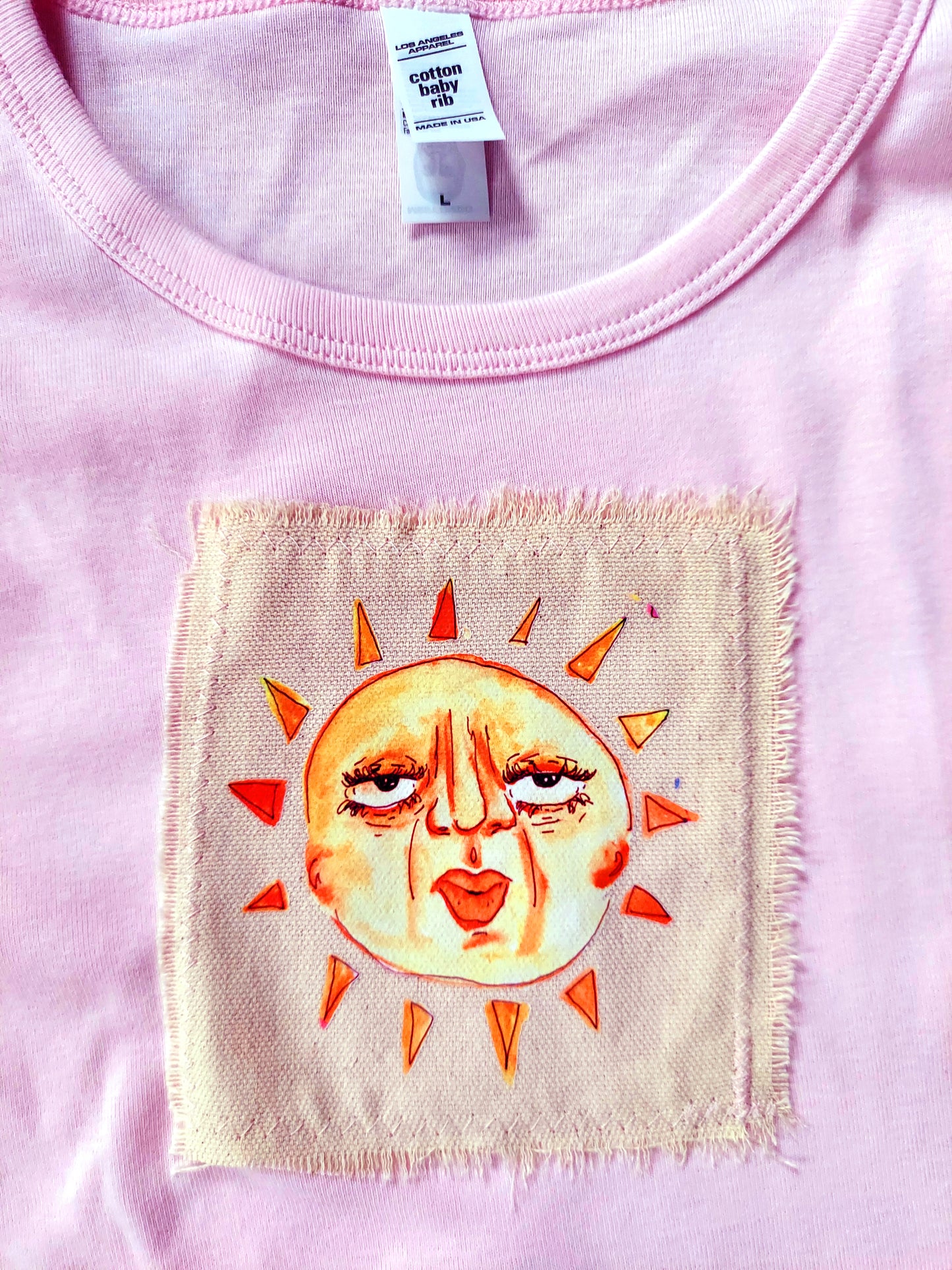 Pink Ribbed Long Sleeve