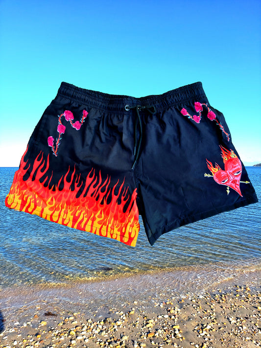 Burning Luv Swim Shorts