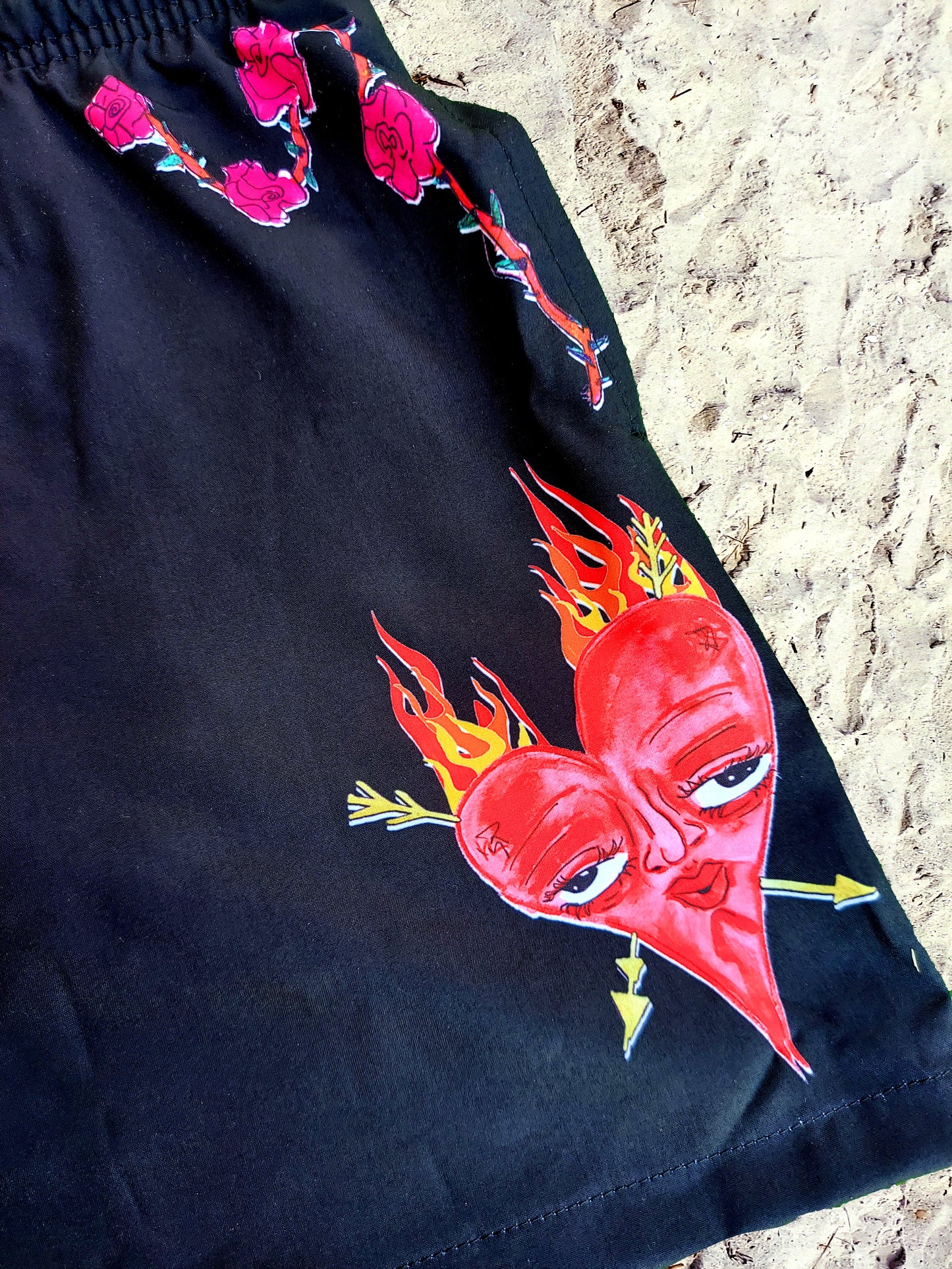 Burning Luv Swim Shorts