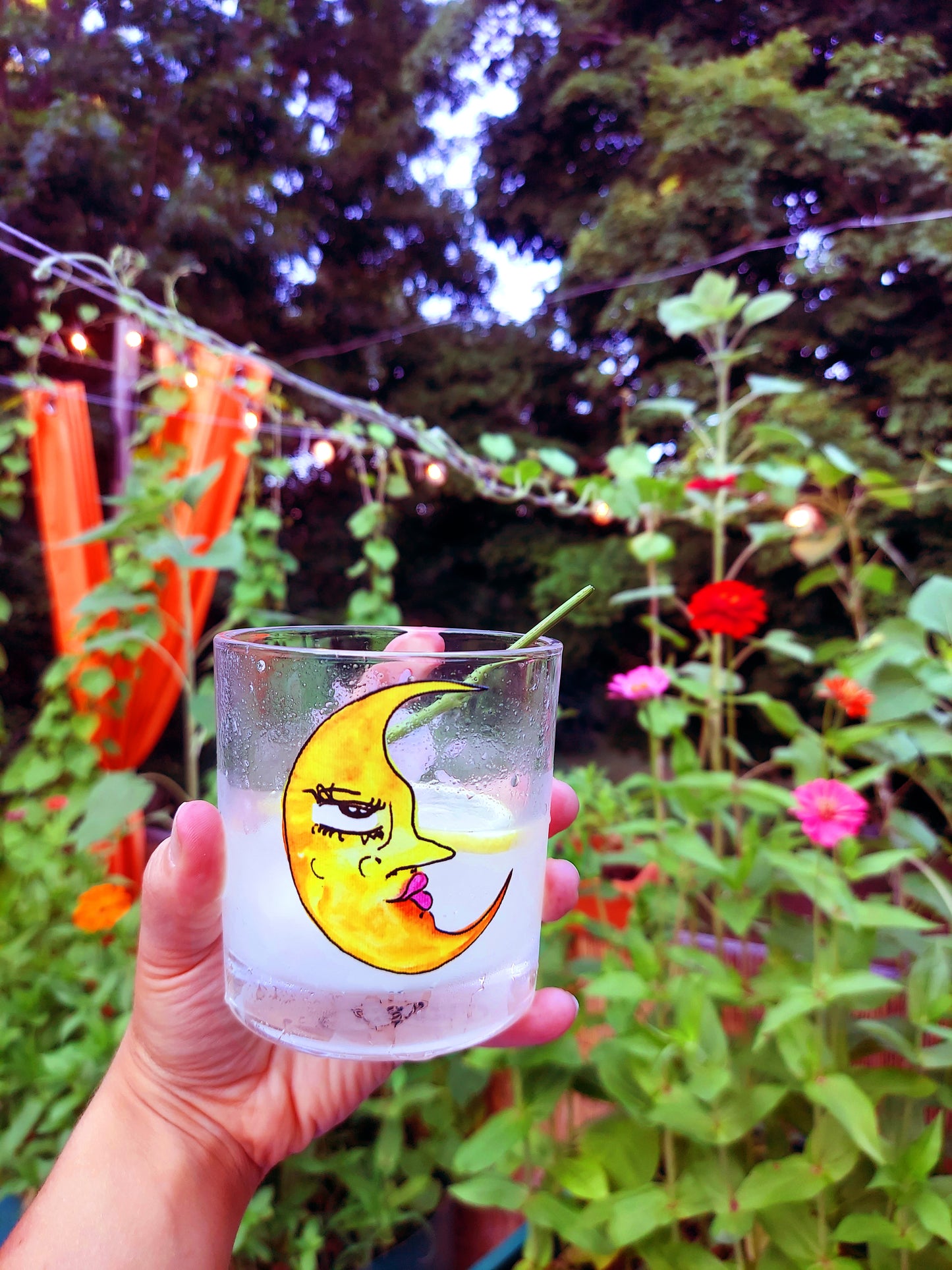 Moon and Sun Rocks Glass
