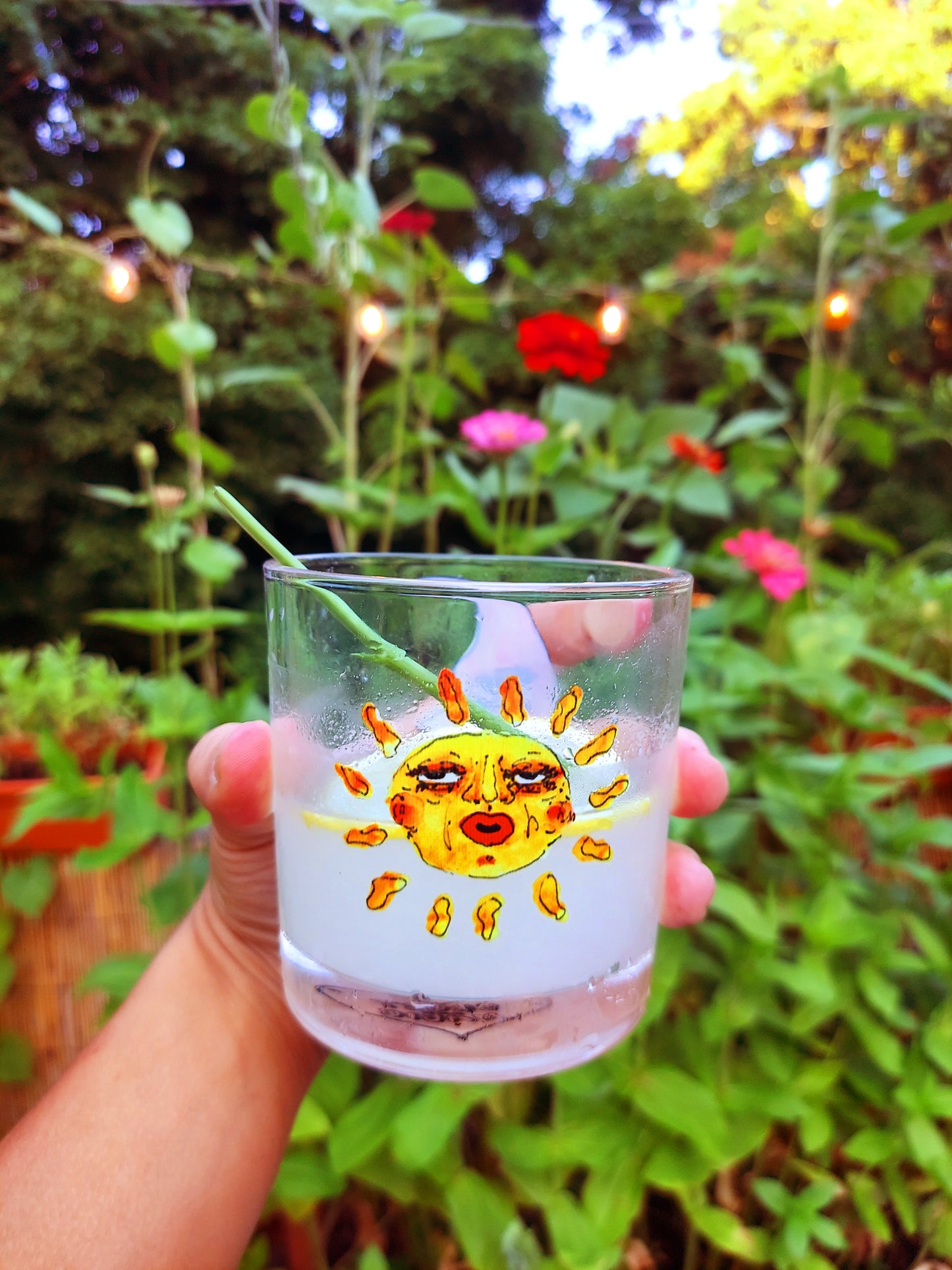Moon and Sun Rocks Glass