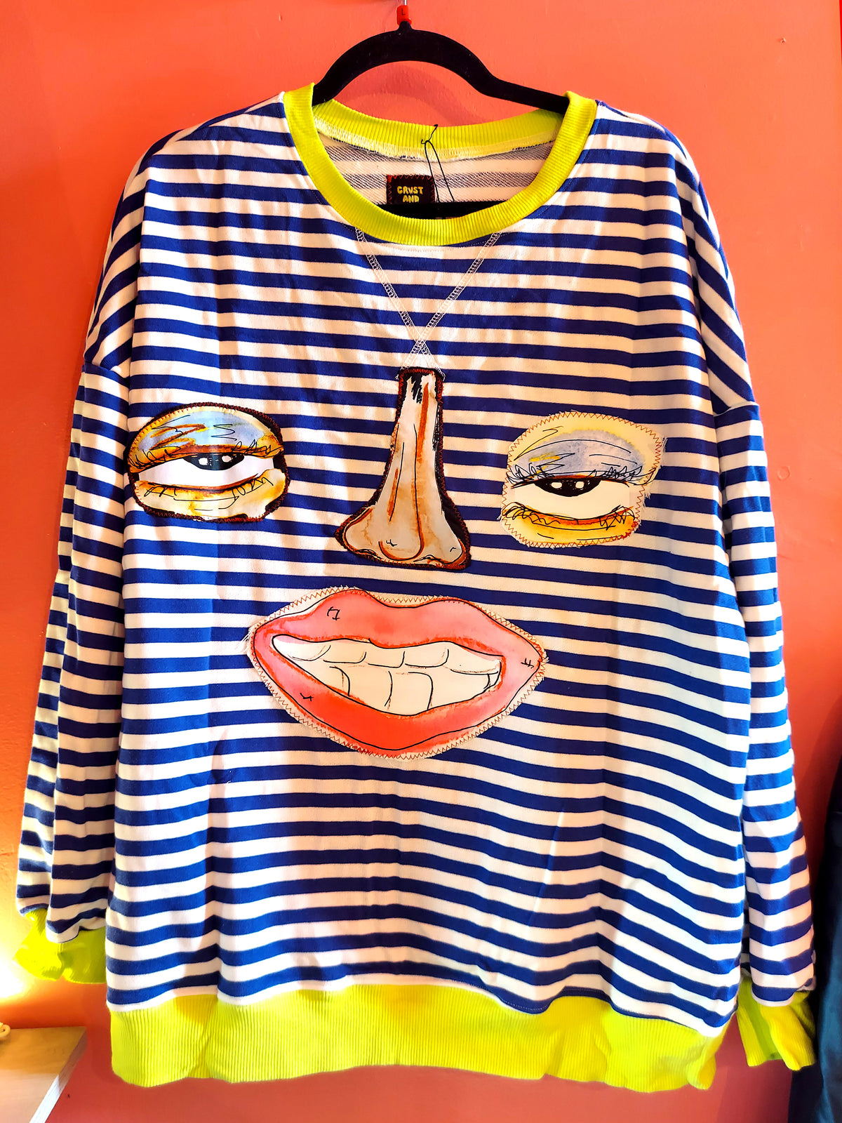 Face Striped Sweater