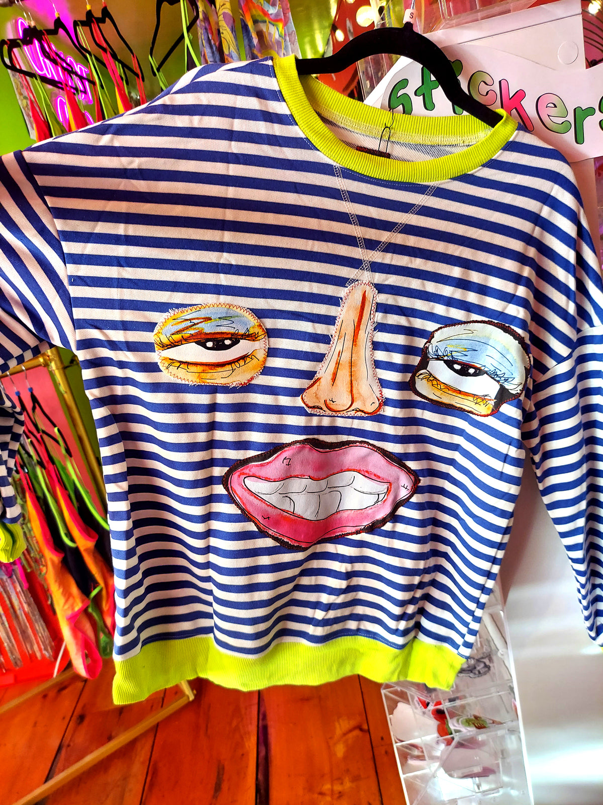 Face Striped Sweater