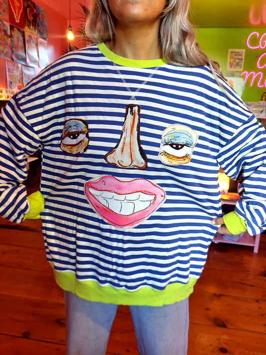 Face Striped Sweater