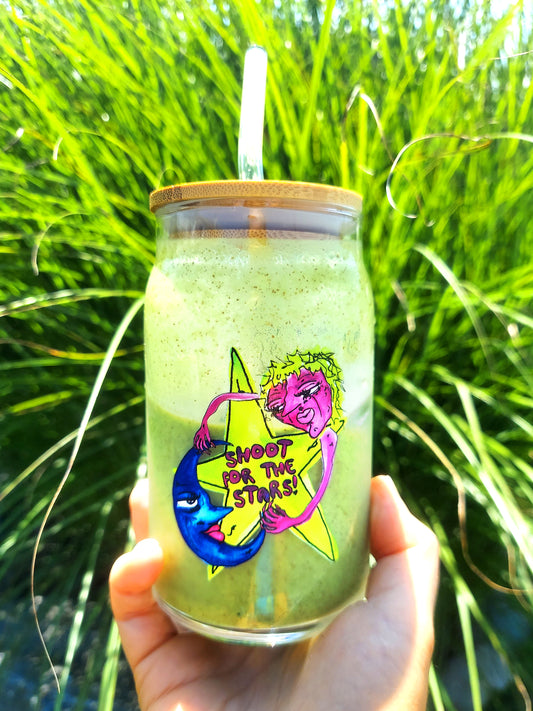 Shoot for the Stars Glass