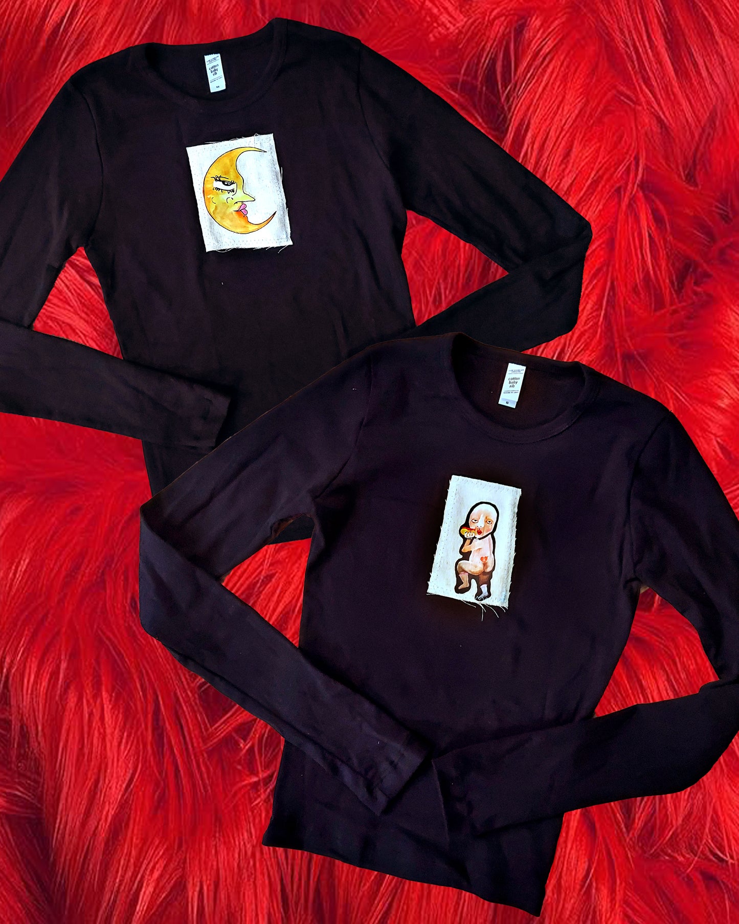 Black Ribbed Long Sleeve