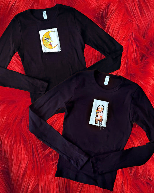 Black Ribbed Long Sleeve