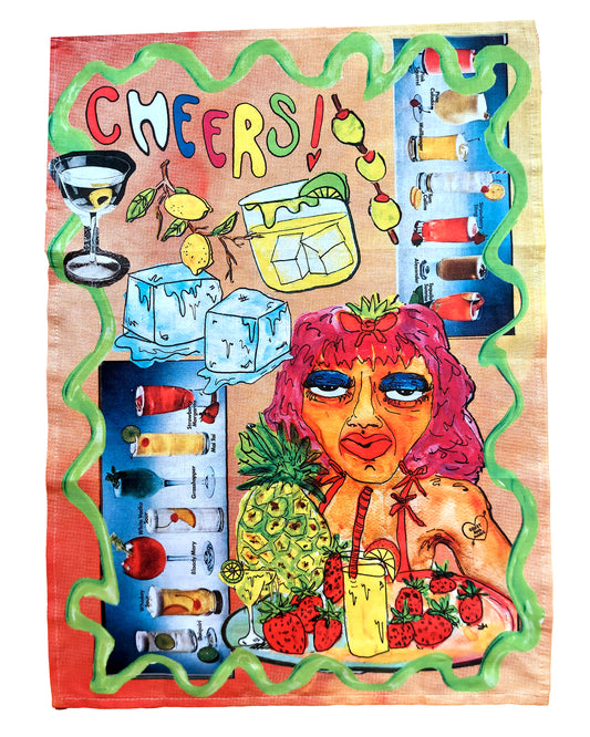 Cocktails Tea Towel