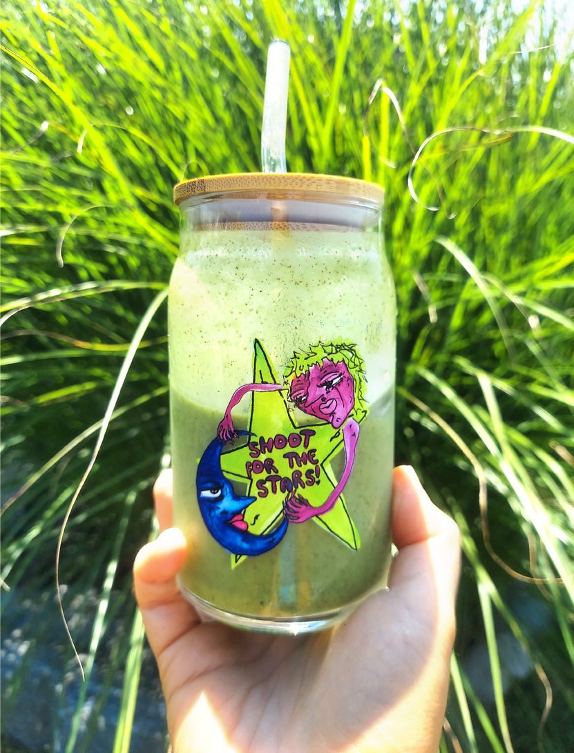 Shoot for the Stars Glass